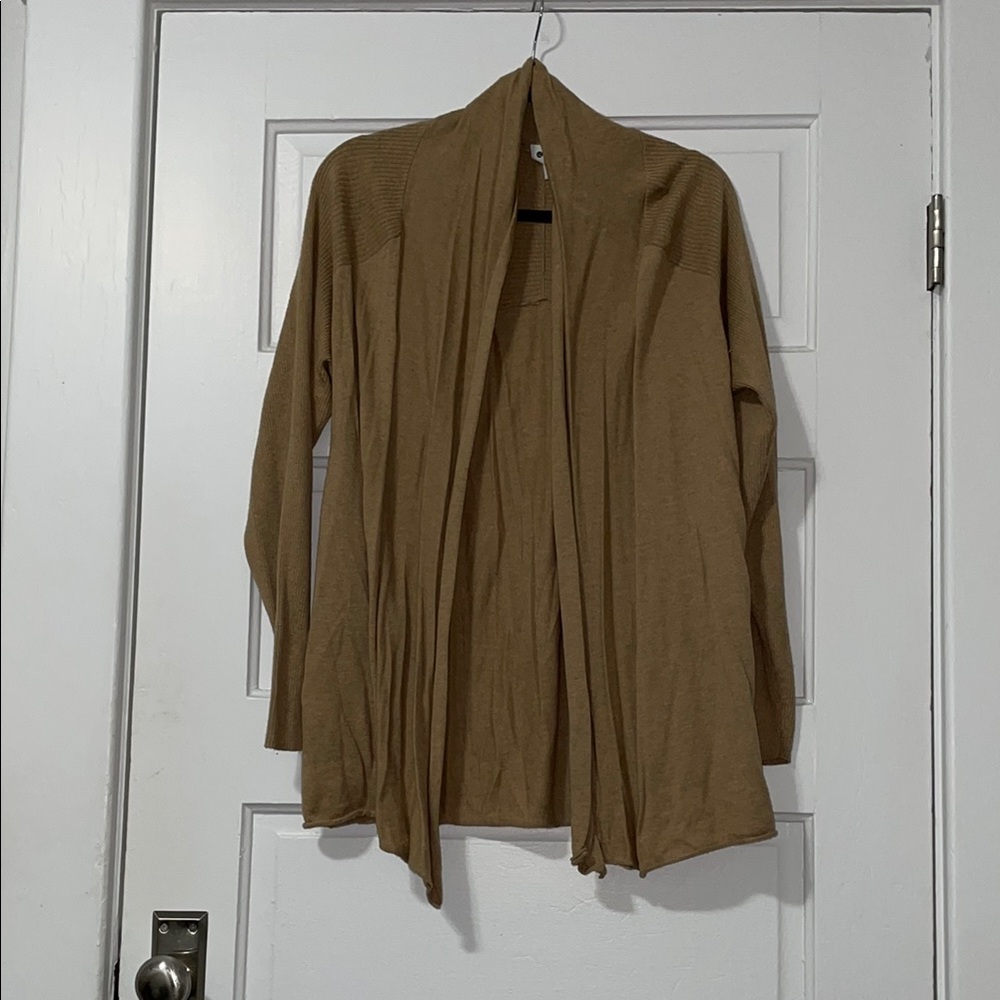 Stylus Tan Open Front Sweater